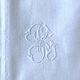 Drap métis avec monogramme