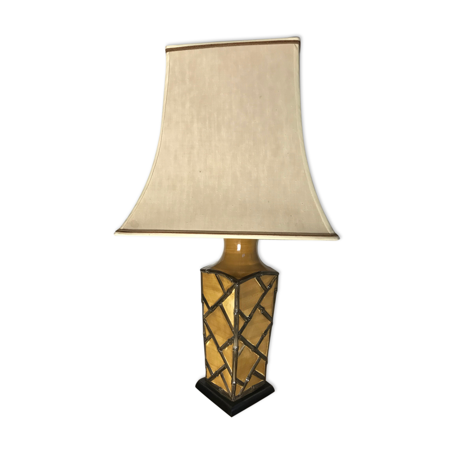 Vintage ceramic lamp bamboo style