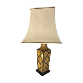 Lampe en céramique vintage façon bambou