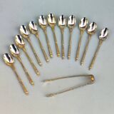 12 gilt metal teaspoons
