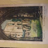 Affiche ancienne de l'eglise saint wandrille par matossy
