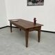 Solid walnut farmhouse table with spindle legs