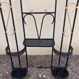 Wall coat rack wrought iron 1960