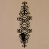 Paire de appliques en métal noir vintage