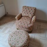 Armchair with ottoman