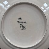 Assiette ancienne HB Quimper