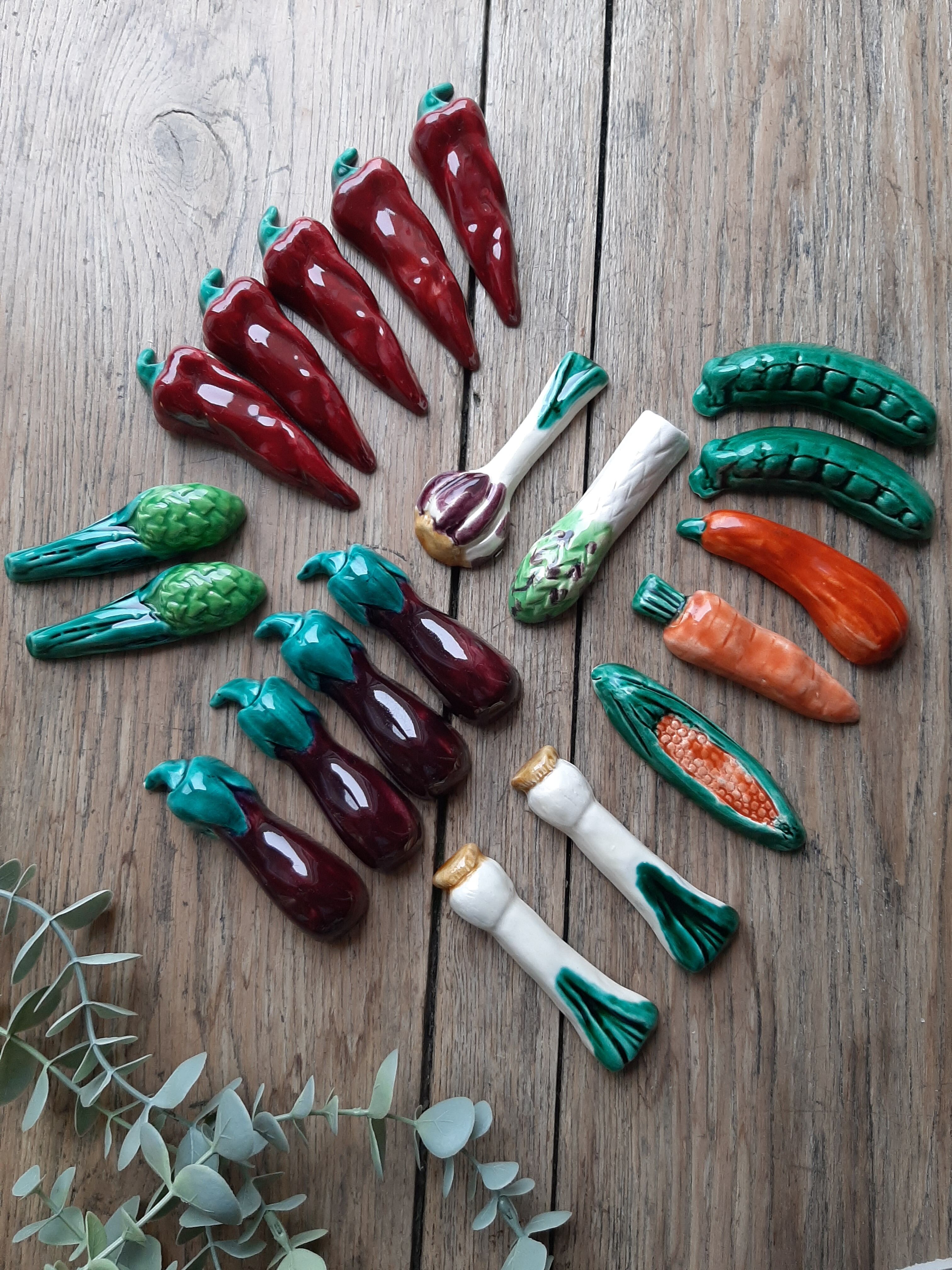 Lot 20 holder knives slurry Vegetables