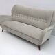 Attributed Gio Ponti Mid-Century Modern Velvet Sofa for ISA, 1950s