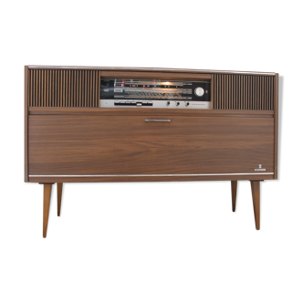 Furniture Hifi Grundig platinum turntable and vintage radio vintage 1960