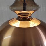 Scandinavian style pendant light in metal and glass - 60s/70s