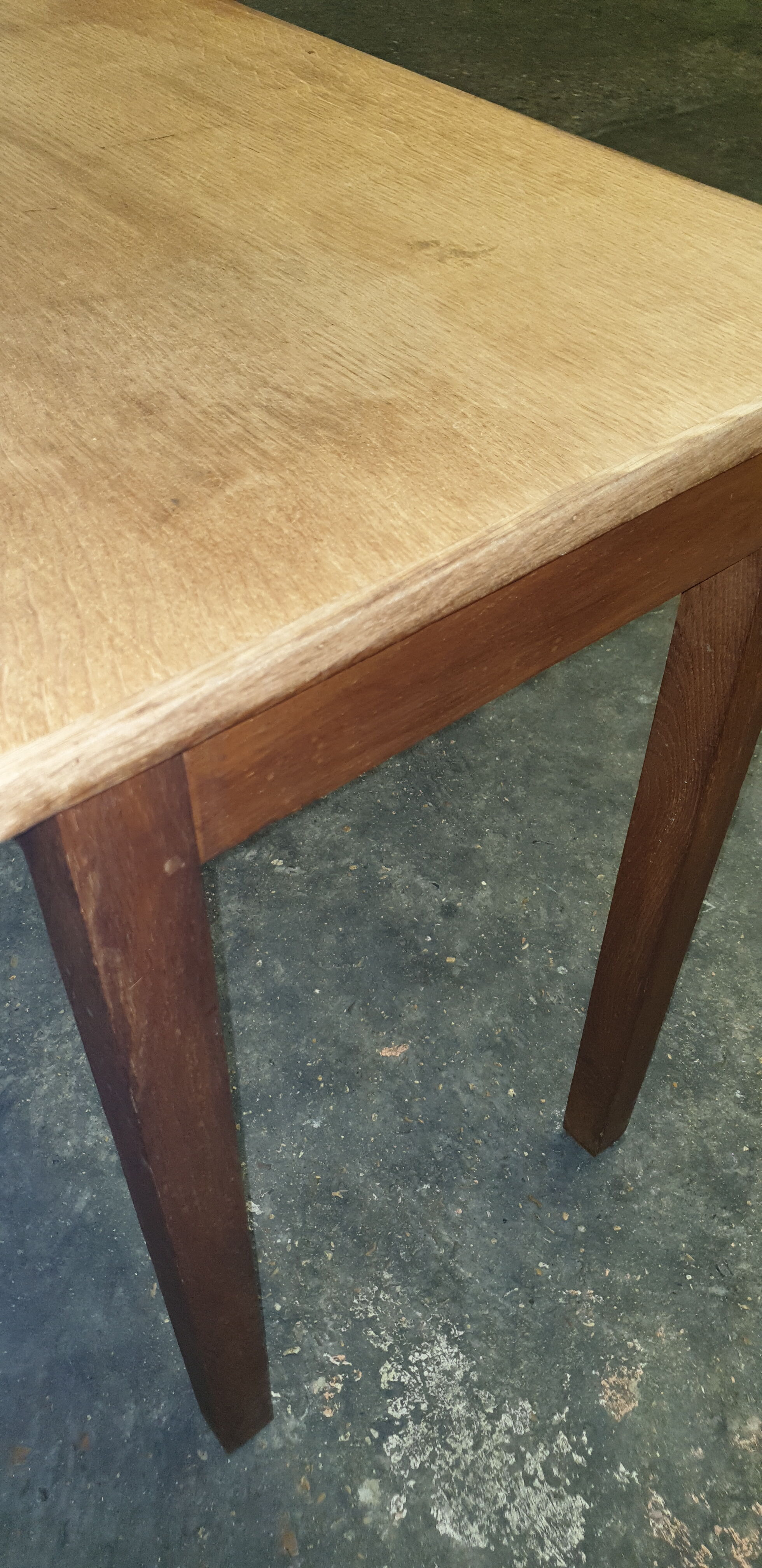 Solid oak bedroom table