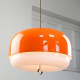 Rare XXL Orange Medusa Pendant Lamp from Guzzini, 1970s