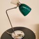 Chrome metal diabolo lamp and green globe
