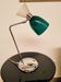 Chrome metal diabolo lamp and green globe