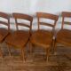 Set of 4 curved wood bistro chairs