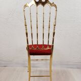 Paire de chaises Chiavarine, laiton