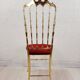 Pair of chiavarine chairs, brass