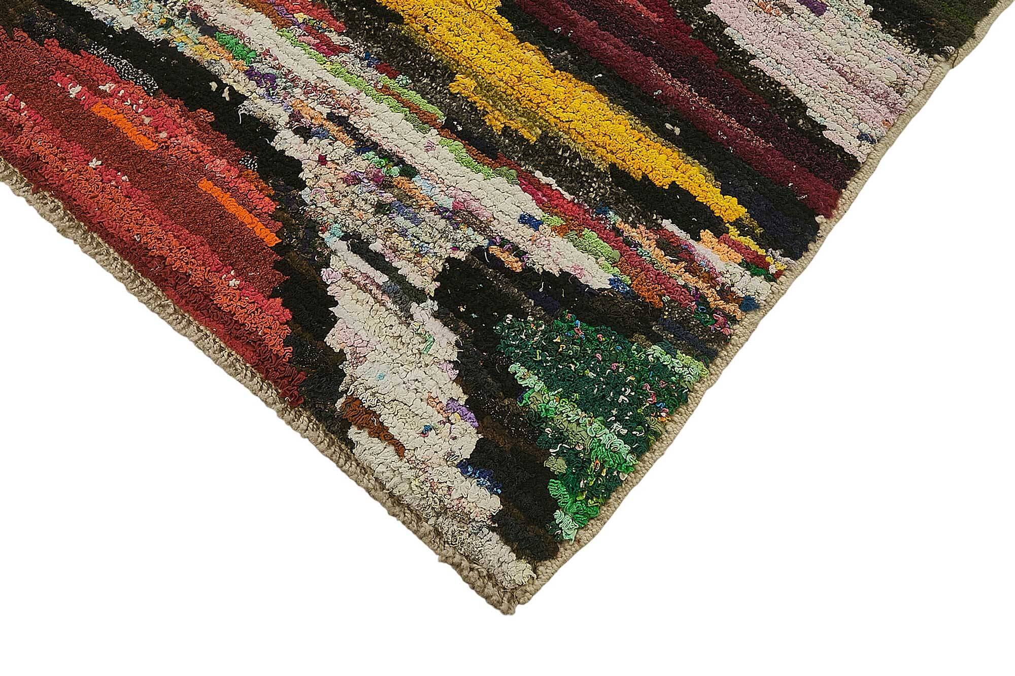 Handwoven Turkish Recycled Boho Rug 172 cm x 256 cm