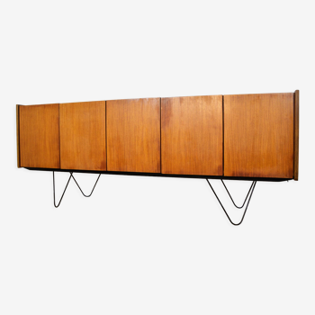 Scandinavian teak and metal sideboard