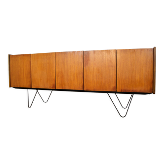 Scandinavian teak and metal sideboard