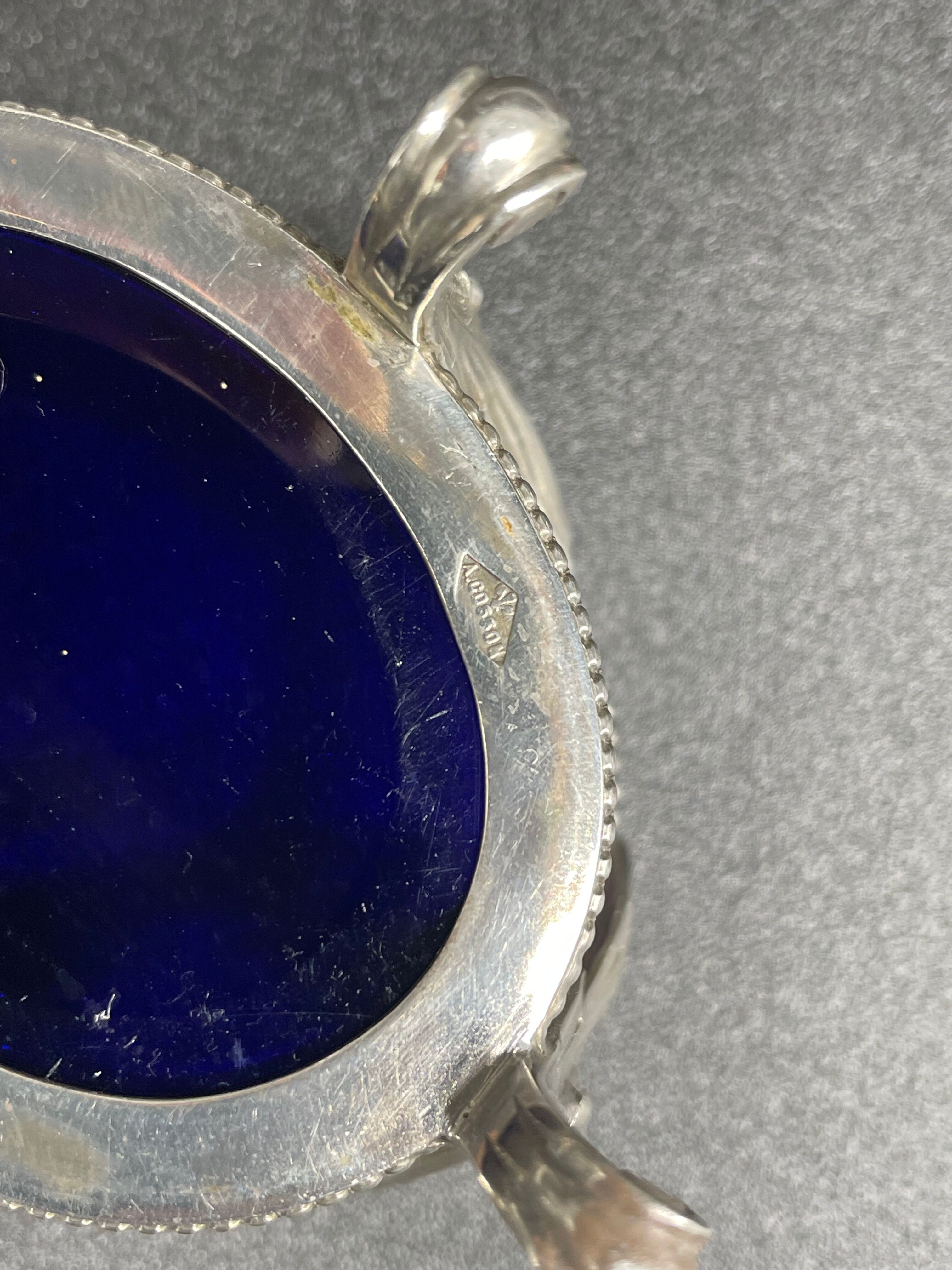 Pair of salerons in silver 925 goldsmith Antoine Cosson