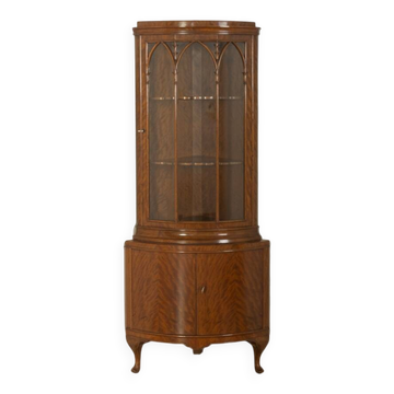 Vitrine d'angle anglaise classique de style géorgien des années 1920