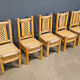 Boho chic chunky bamboo dining chairs - set of 5