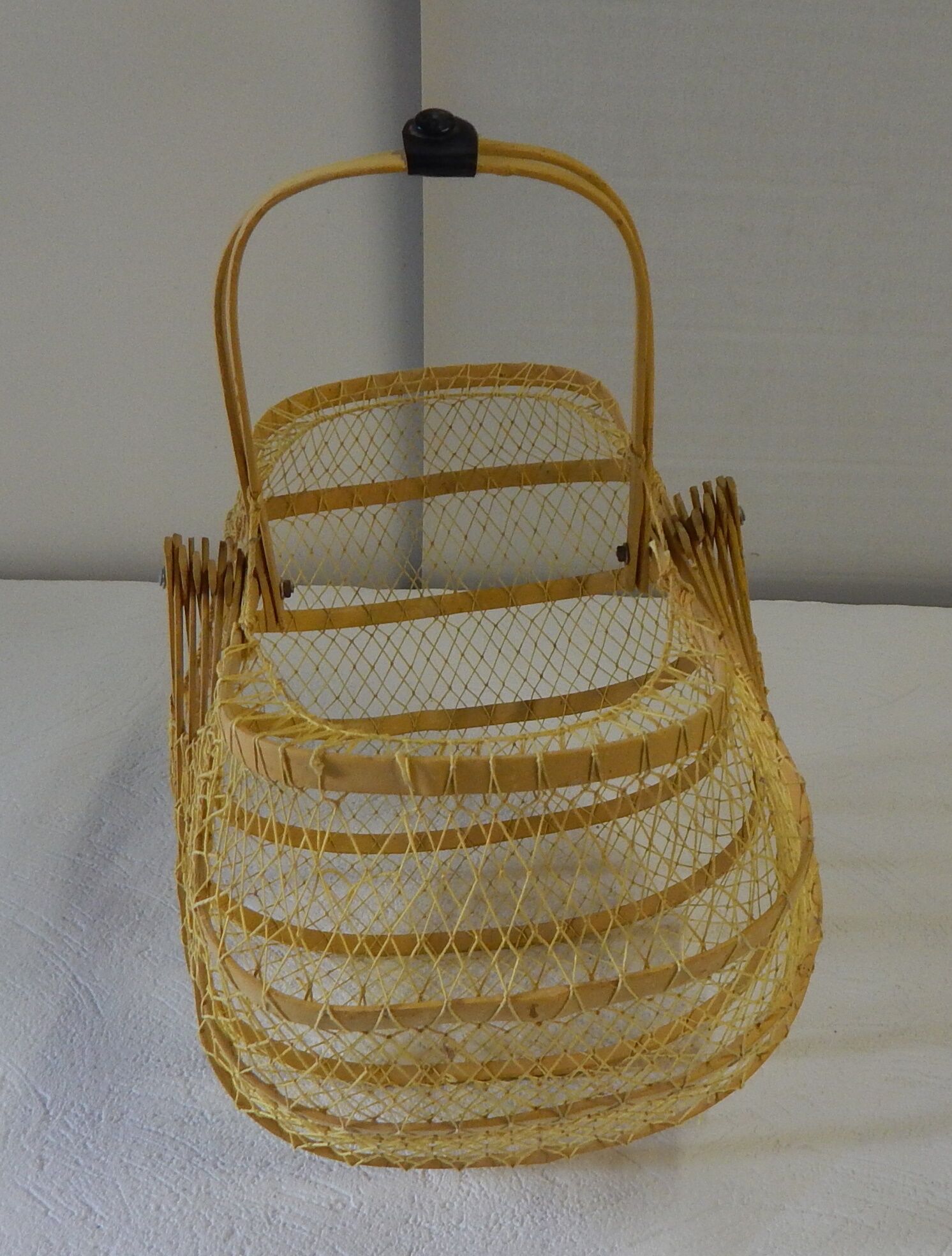 Foldable bamboo and cotton basket