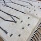 Decorated white Berber rug 270cm x 150cm