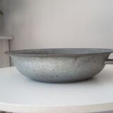 Old hammered zinc bowl