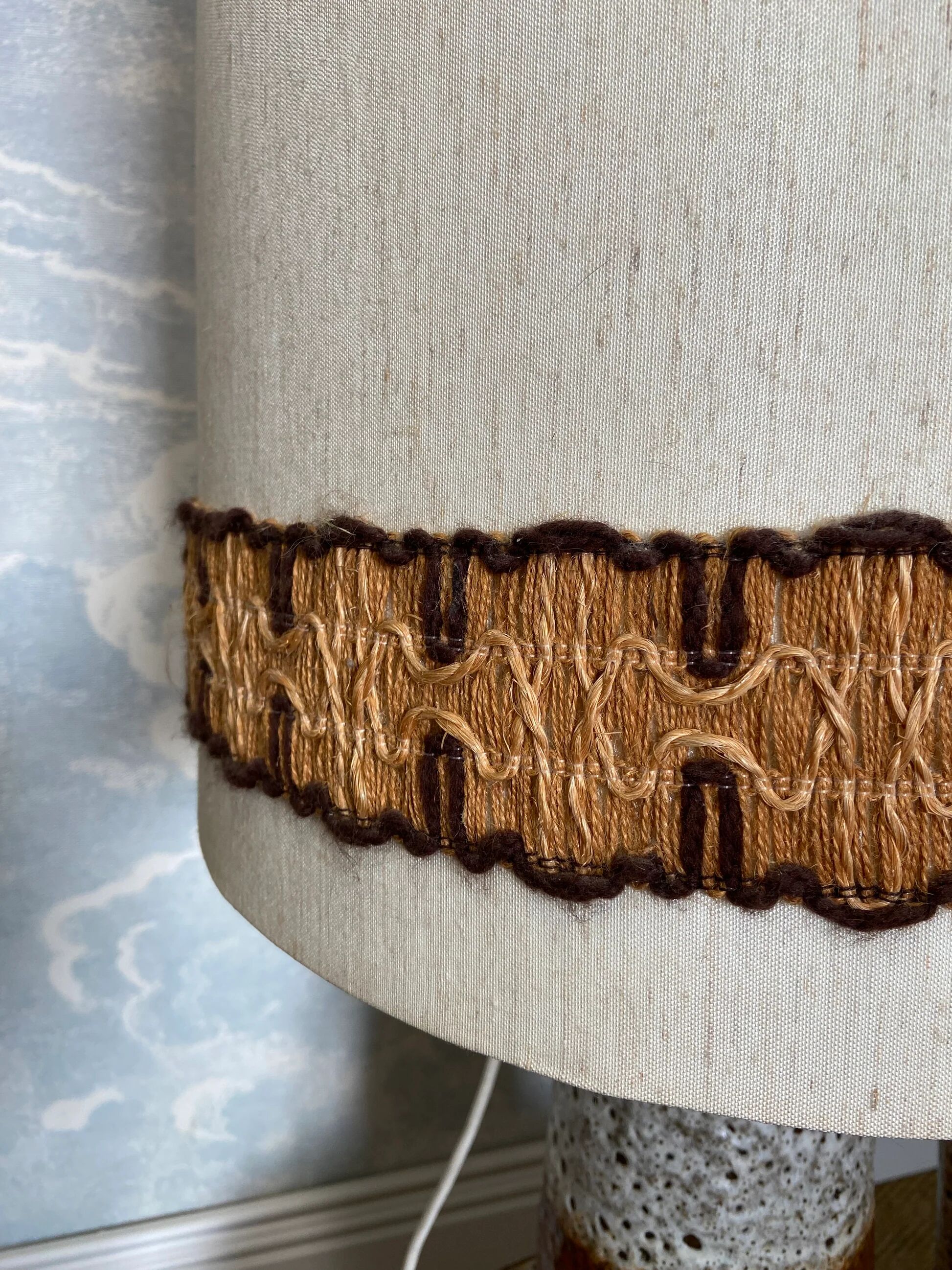 XL floor lamp by Hustadt Leuchten, studio ceramic, 1970s, mid-century, vintage, brutalist, fat lava