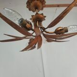 Golden leaf chandelier