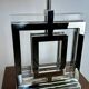 Lampe style Art déco en aluminium chromé et altuglas, années 2000