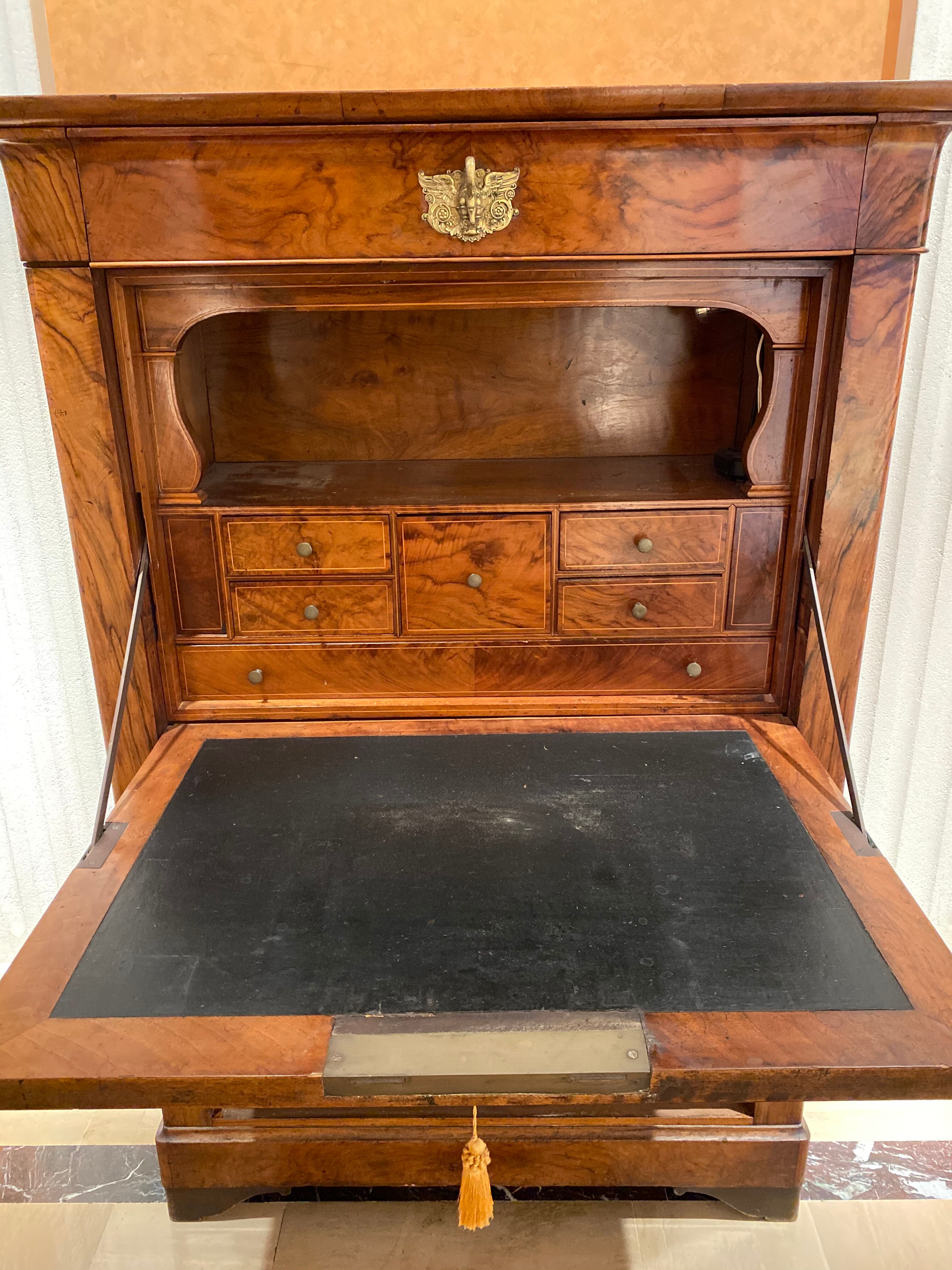 Secretary in mahogany Louis Philippe