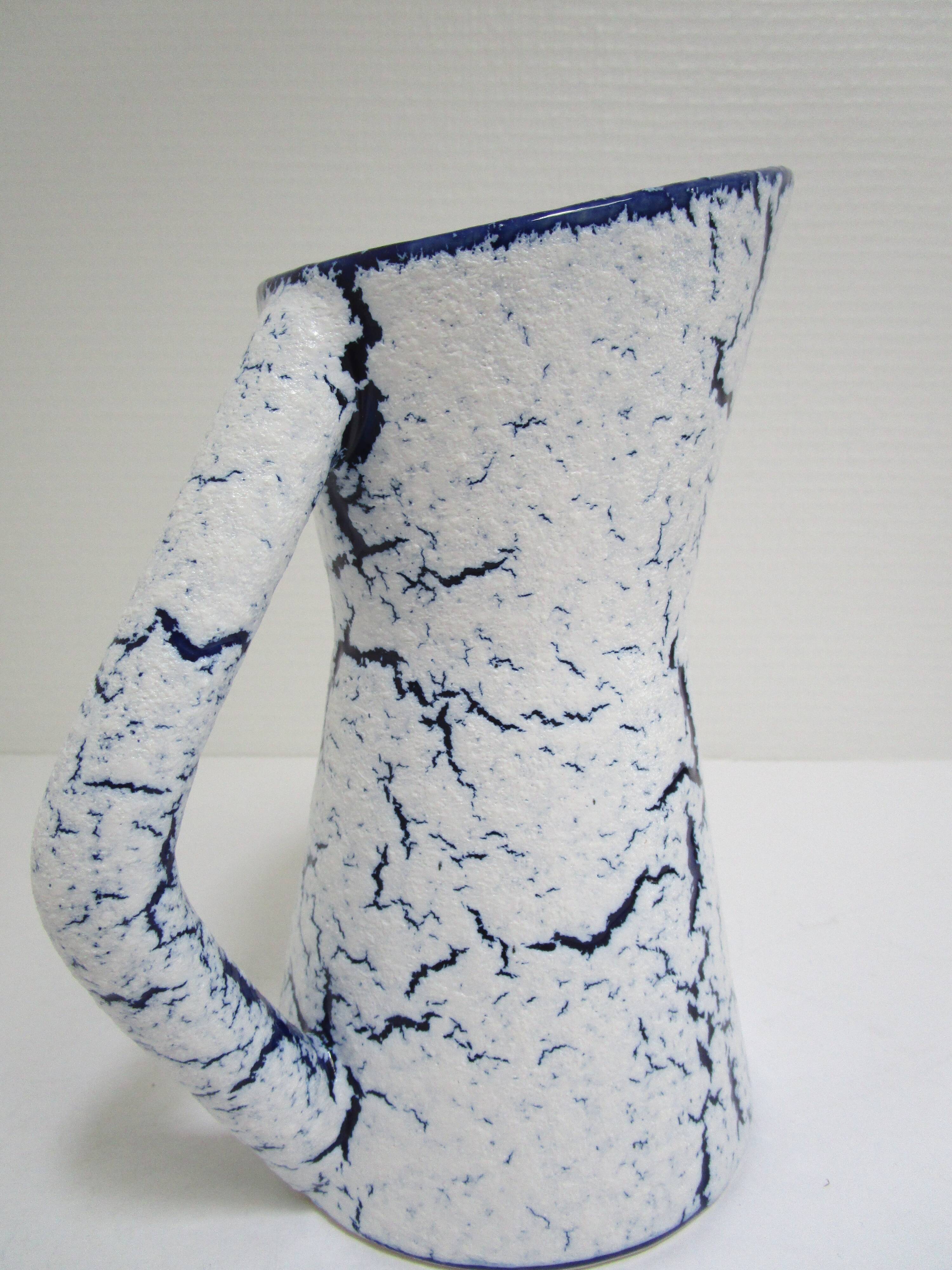 Pichet fat lava blue ceramic vintage design