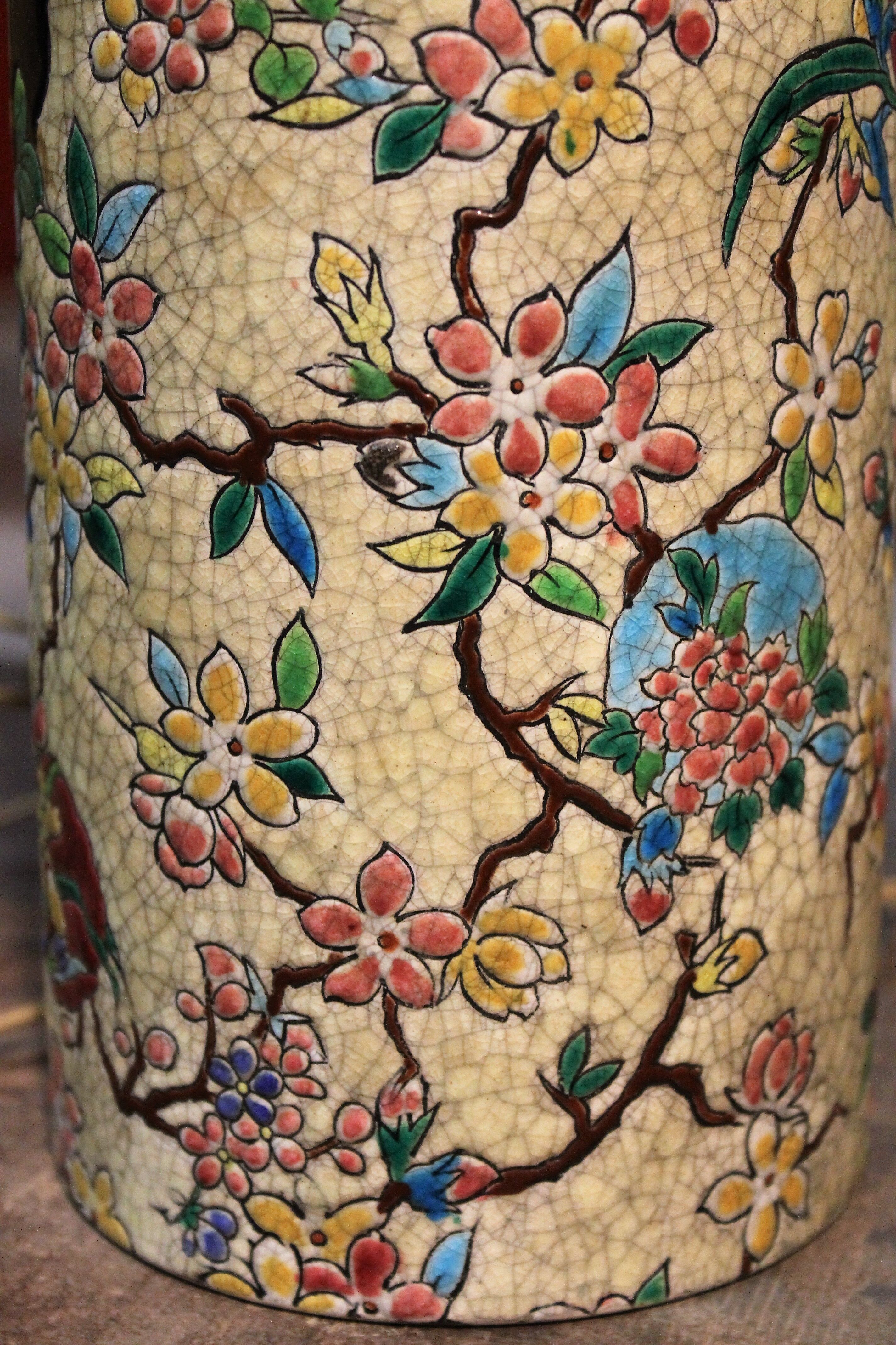 Gien ceramic lamp 19th century