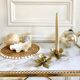 Pair of brass flower candle holders