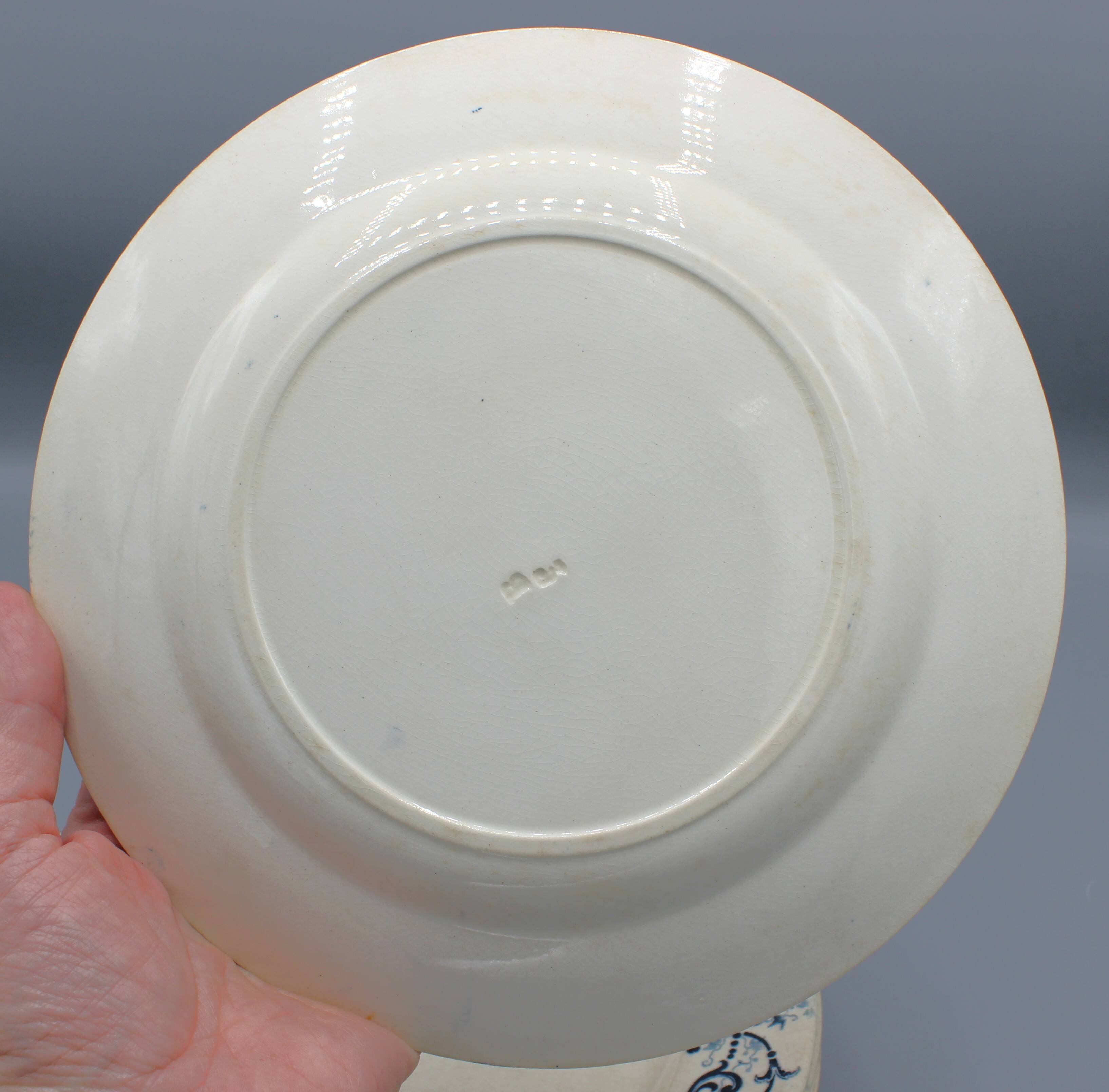 Lot 9 plate plates hb & cie earth of iron - sevigne 23 cm