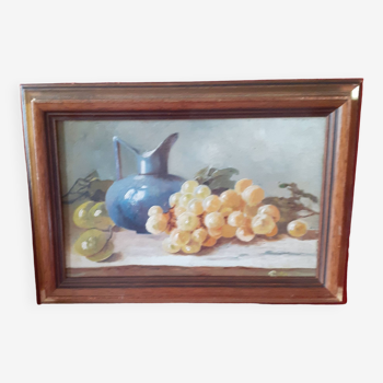 Framed painting. Still life. Oil signed.