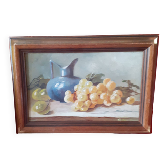 Framed painting. Still life. Oil signed.