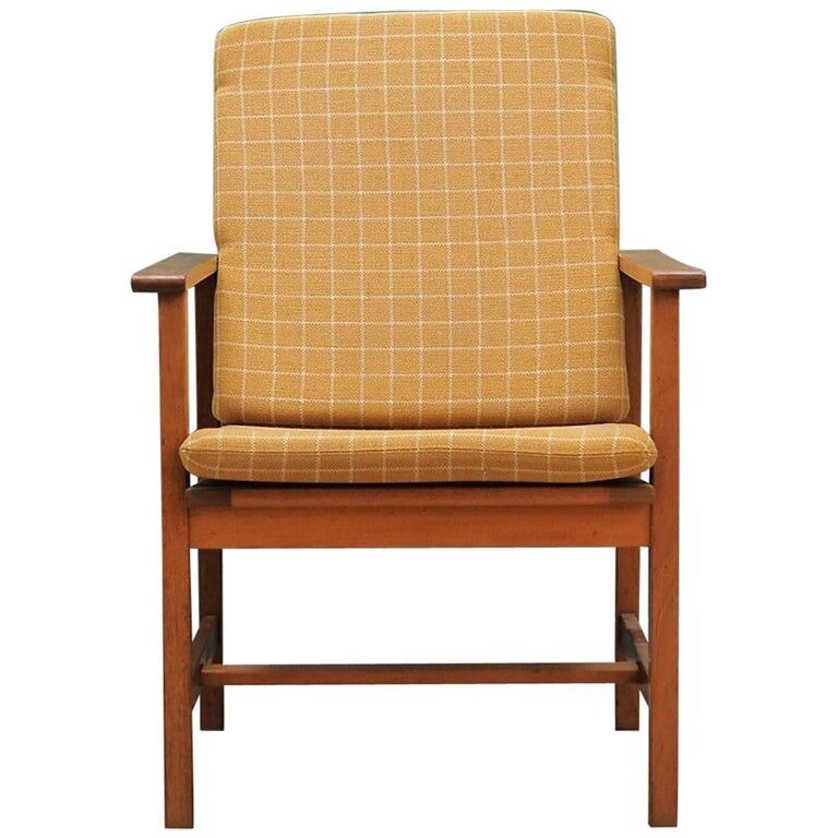 Yellow armchair, Danish design, 1970s, designer: Børge Mogensen