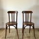 Set of 5 baumann bistro chairs in bent wood stamped xxth