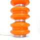 Orange and white glass floor lamp by Stilux Milano, 1970.