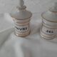 Limoges porcelain pepper and salt duo
