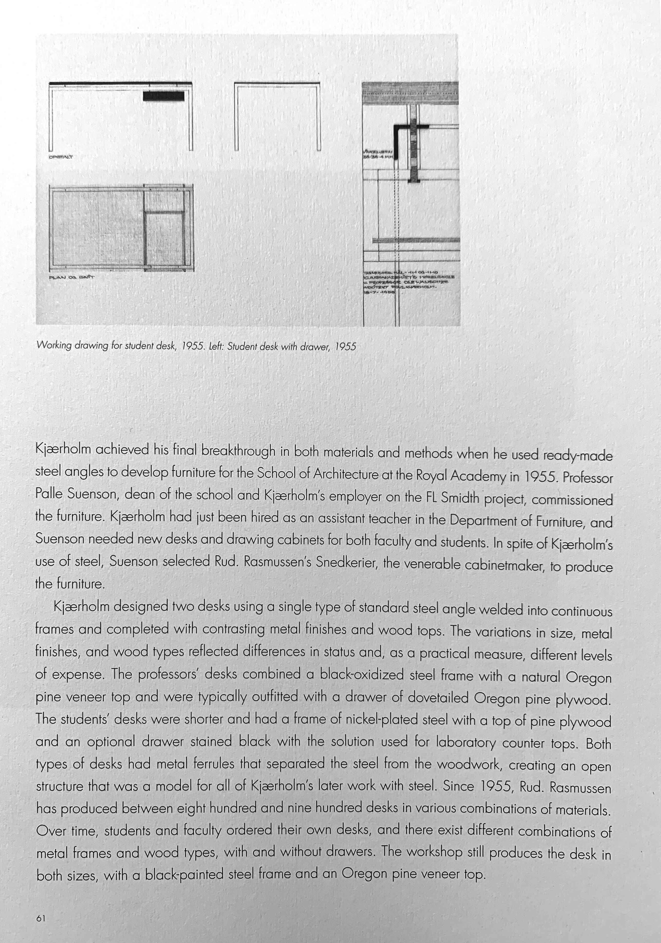 Pk-52 student office by Poul Kjaerholm for Rud Rasmussen, Denmark 1950s-1960s