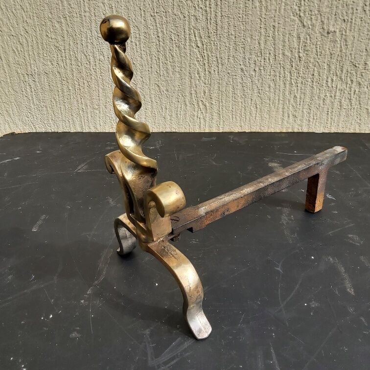 Pair of old bronze channels