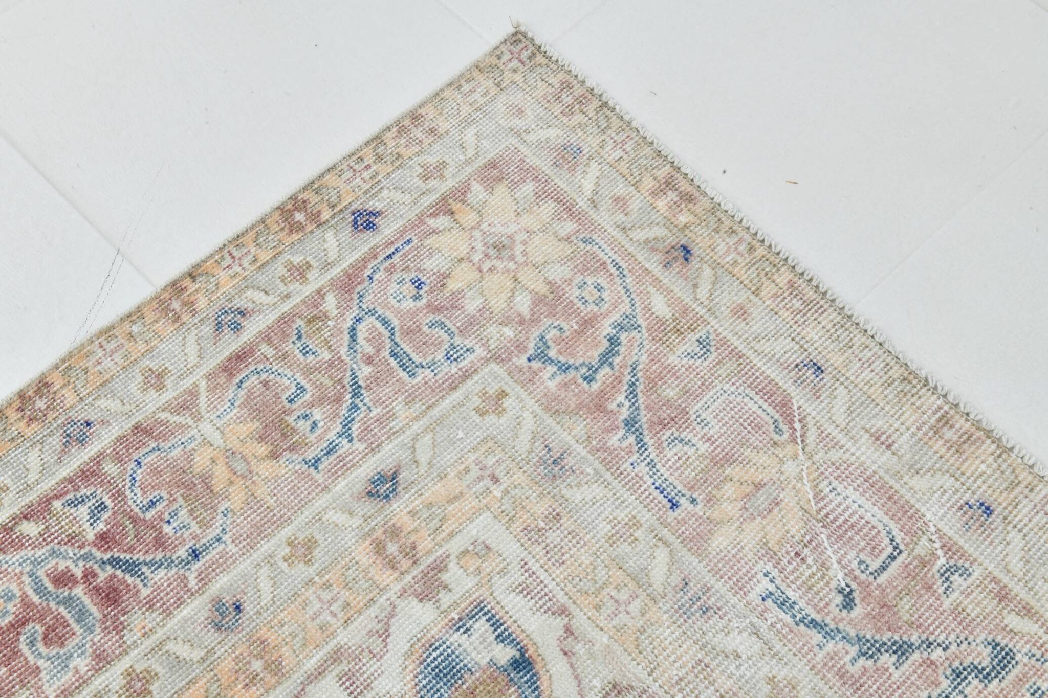 8x11 Light Navy Blue Classic Turkish Vintage Rug, 239x333Cm