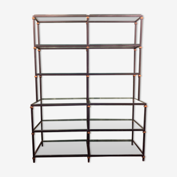 Factory shelf in black iron tube 60 ́ years