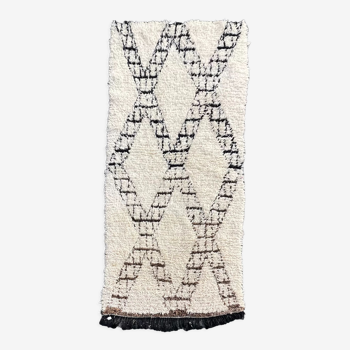Tapis berbere moderne scandinave beni ouarain 100x230 cm