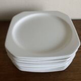 Set de 6 assiettes à dessert scandinaves octogonales 1970